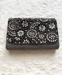 UNITED ARROWS グリーンレーベルパーティーバッグ ビジュー チェーン