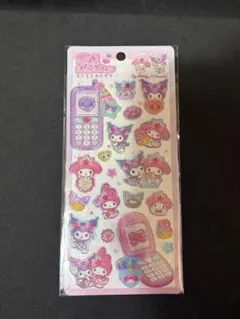 サンリオ　ハローキティ　平成はっぴーフォン　ステッカー　マイメロ　クロミ