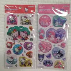 ポップデコパーティー　わたあめカプセルシール　サンリオ　キティ　マイメロ＆クロミ