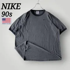 希少 90s USA製 NIKE ナイキ Tシャツ リンガー 銀タグ XL