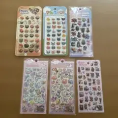 匿名発送！シール　6枚セット　ラーメン　アニマル　ゲーム　ユニコーン　新品未使用