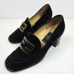 【極美品】FENDI パンプス ロゴバックル 23.5cm イタリア製