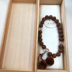 #木製念珠（数珠）赤褐色ビーズ 　620※
