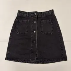 GU 黒デニムミニスカート S　タイトスカート