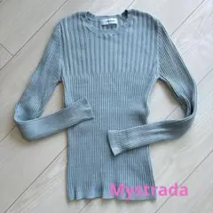 【Mystrada】マイストライダー　リブニット ブルーミント38のサムネイル