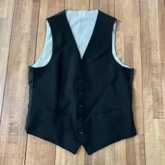 リバーシブル フォーマルベスト ブラック グレー
