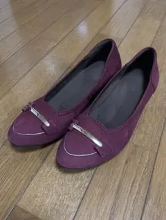 アシックス　ペダラ　パンプス　スエード　ボルドー　23㎝