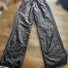 adidasアディダスナイロンジョガージャージパンツブラック3本ラインLサイズ