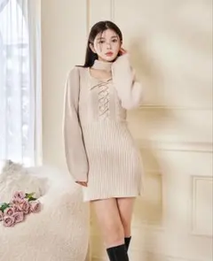 darich ワンピース　ニットワンピ　ミニ