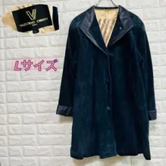 VALENTINO レザーコート　豚革　裏地デザイン ヴァレンチノ ロングコート