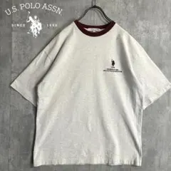U.S. POLO ASSN. / 刺繍ロゴリンガー配色Ｔシャツ