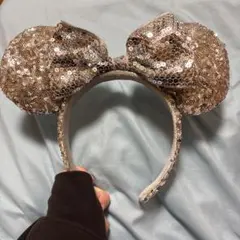 ディズニー カチューシャ スパンコール シルバー