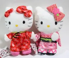 ハローキティ チャイナドレス 中国 着物 日本 ぬいぐるみ マスコット セット