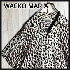 3785【希少デザイン・美品】ワコマリア レオパード総柄 オープンカラーシャツ
