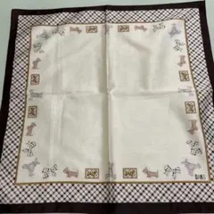 DAKS 犬とリボン柄 ハンカチ