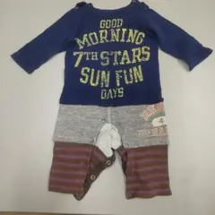 デニムダンガリー ロンパース 70cm