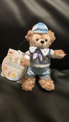 ダッフィ　カラフルハピネス　ぬいぐるみバッジ