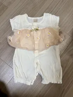 【petit main】チュール付きロンパース