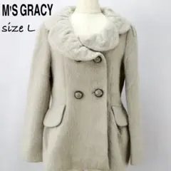M'S GRACY エムズグレイシー　ウール　モヘヤ混　ハーフコート