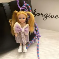 ドールチャーム　人形キーホルダー　バッグチャーム　キーリング　バービー　韓国