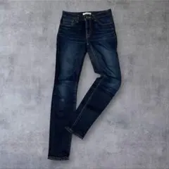 【MOUSSY】デニムパンツ　スキニー　ダークブルー　24サイズ　Sサイズ