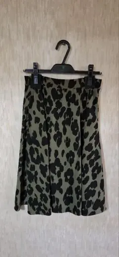 フレアスカート　ヒョウ柄