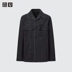 UNIQLO U デニムシャツジャケット Lサイズ ダークグレー