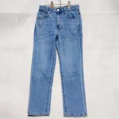 ジーユー スリム テーパード アンクル ジーンズ M ライトブルー