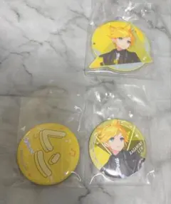 セガラッキーくじ　レン　缶バッジ　アクリルキーホルダー