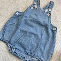 ベビーデニムサロペットロンパース 90　かわいい　サロペット　夏　男の子　女の子