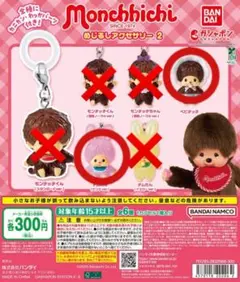 モンチッチ　めじるしアクセサリー2　2点　ガチャガチャ