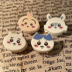 ★現品限り★【4点セット】ちいかわ クリップ ハチワレ うさぎ モモンガ