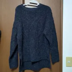 アメリカンホリック ローゲージアラン柄ニットプルオーバー