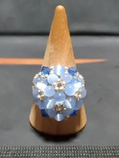 ハンドメイド ビーズリング ビーズの指輪 33 【サイズオーダー可能】