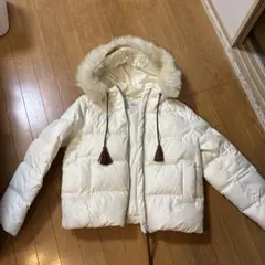 COACH フード付きホワイトダウンジャケット＆マフラー