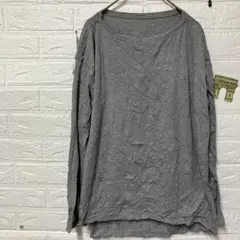 グレー 長袖Tシャツ レディース