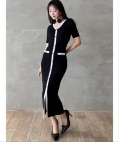 RESEXXY ニットロングワンピ 半袖