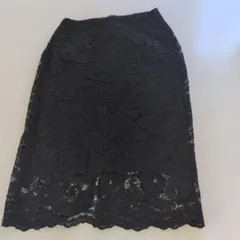 GU 黒 レース タイトスカート S