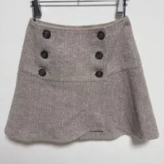 【NICE CLAUP】(F)ツイート調ミニスカート/Aライン/巻きスカート