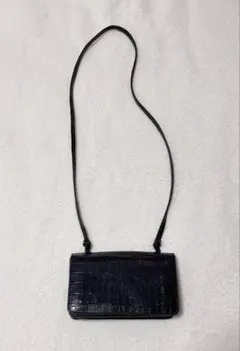 ZARA ショルダーバッグ クロコ ブラック ミニショルダーバッグ