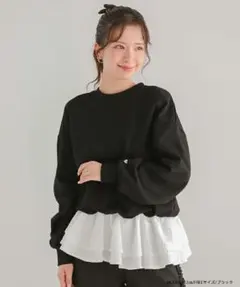 ♡fitmore裾フリルジャガードドッキングスウェット！楽ちんで着心地良し！