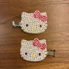 サンリオ ハローキティ 前髪クリップ ジュエルデコ 2個セット