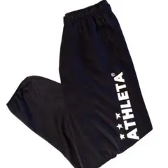 ATHLETA デカロゴ ピステパンツ 裏起毛 黒 L サッカー フットサル