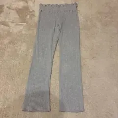 BEAUTY&YOUTH リブニット レギンスパンツ グレー