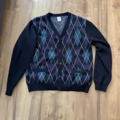 graniph アーガイルカーディガン M
