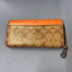 Coach ゴールドオレンジ 長財布
