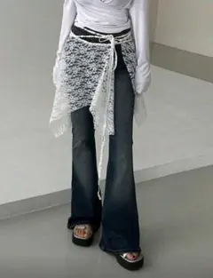 【新品未使用】レース巻きスカート