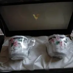 Giovanni Valentino 花柄コーヒーカップ 2個セット