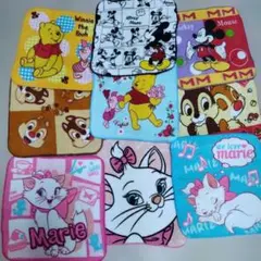 DISNEYキャラクタータオルハンカチ　9枚