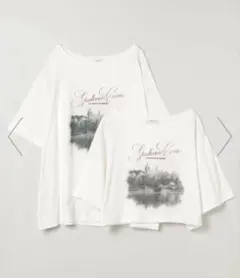 ジーナシス　ボートネックプリントT Mサイズ 未使用